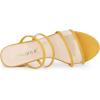 imageAllegra K Womens Clear Strap Block Heel Slide SandalsYellow