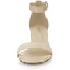 imageAllegra K Womens Open Toe Block Heel Ankle Strap SandalsBeige