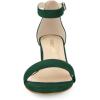 imageAllegra K Womens Open Toe Block Heel Ankle Strap SandalsEmerald Green