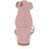 imageAllegra K Womens Open Toe Block Heel Ankle Strap SandalsLight Pink