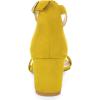 imageAllegra K Womens Open Toe Block Heel Ankle Strap SandalsYellow