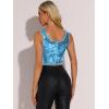 imageAllegra K Womens Sequin Tops Metallic Sparkle Glitter Sleeveless Camisole Tank Top Party Club Crop TopsLight Blue