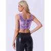 imageAllegra K Womens Sequin Tops Metallic Sparkle Glitter Sleeveless Camisole Tank Top Party Club Crop TopsLight Purple
