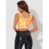 imageAllegra K Womens Sequin Tops Metallic Sparkle Glitter Sleeveless Camisole Tank Top Party Club Crop TopsOrange