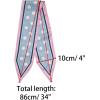 imageAllegra K Womens Skinny Scarf Ribbon Hair Band Heart Print Handbag Handle Neck ScarfBlue Dot
