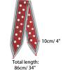 imageAllegra K Womens Skinny Scarf Ribbon Hair Band Heart Print Handbag Handle Neck ScarfRed Dot