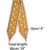 imageAllegra K Womens Skinny Scarf Ribbon Hair Band Heart Print Handbag Handle Neck ScarfYellow Dot