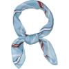 imageAllegra K 50cm Small Stripe Print Square Neck Wrap Scarves Head Scarf Kerchief Neckerchief Bandana for WomenSky Blue