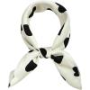 imageAllegra K 50cm Women Love Heart Small Square Scarves Kerchief Head Neck Scarf NeckerchiefWhite Big Dot