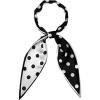imageAllegra K Chic Polka Dots Women Neckerchief Skinny Scarves Hair Band Ribbon for Bag AccessoryBlack Big Dot
