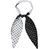 imageAllegra K Chic Polka Dots Women Neckerchief Skinny Scarves Hair Band Ribbon for Bag AccessoryBlack Small Dot