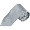 imageAllegra K Classic Solid Color Formal Necktie Plaid Ties for MenSilver Gray