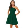 imageAllegra K Evening Cocktail Dress for Womens Valentines Day Elegant Flared One Shoulder Formal DressesDark Green