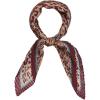 imageAllegra K Leopard Print Pleated Rhombus Scarf Neck Scarves Neckerchief for Women LadyWine Red