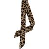 imageAllegra K Skinny Scarf Womens Thin Long Neckscarf Fashion Leopard Print Hairband Waistband Bag Handle AccessoryBrown