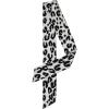 imageAllegra K Skinny Scarf Womens Thin Long Neckscarf Fashion Leopard Print Hairband Waistband Bag Handle AccessoryLight Gray