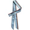 imageAllegra K Stripe Ribbon Skinny Neck Scarves Long Narrow Neckerchief Hairband for Women Wrist Wear Handbag Handle WrapSky Blue
