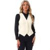 imageAllegra K Waistcoat for Womens Steampunk Velvet Vintage 2025 Sleeveless Blazer Dressy Suit VestsWhite