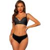 imageAllegra K Womens Lace Bra and Panty Set Padded Full Coverage Underwire Bras Two Piece Lingerie