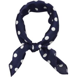 imageAllegra K 50cm 1950s Vintage Retro Polka Dots Square Scarf Head Neck Scarves Kerchief NeckerchiefNavy Blue