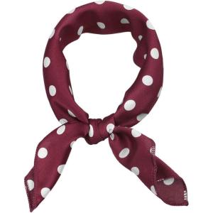 imageAllegra K 50cm 1950s Vintage Retro Polka Dots Square Scarf Head Neck Scarves Kerchief NeckerchiefRed
