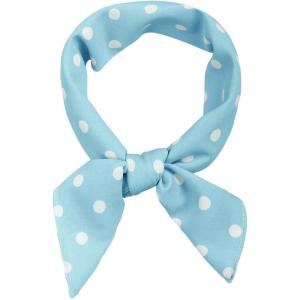 imageAllegra K 50cm 1950s Vintage Retro Polka Dots Square Scarf Head Neck Scarves Kerchief NeckerchiefSky Blue