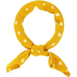 imageAllegra K 50cm 1950s Vintage Retro Polka Dots Square Scarf Head Neck Scarves Kerchief NeckerchiefYellow