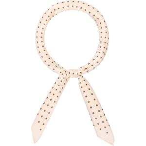 imageAllegra K 70cm Polka Dots Square Scarf Neck Scarves Kerchief Neckerchief Headband for WomenBeige Dot