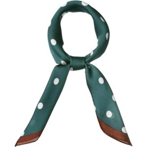 imageAllegra K 70cm Polka Dots Square Scarf Neck Scarves Kerchief Neckerchief Headband for WomenDark Green