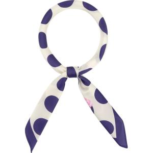 imageAllegra K 70cm Polka Dots Square Scarf Neck Scarves Kerchief Neckerchief Headband for WomenNavy Blue Rose