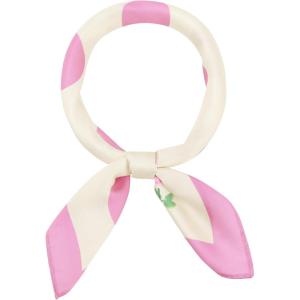 imageAllegra K 70cm Polka Dots Square Scarf Neck Scarves Kerchief Neckerchief Headband for WomenPink Rose