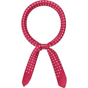 imageAllegra K 70cm Polka Dots Square Scarf Neck Scarves Kerchief Neckerchief Headband for WomenRed Dot