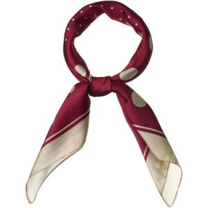 imageAllegra K 70cm Polka Dots Square Scarf Neck Scarves Kerchief Neckerchief Headband for WomenWine Red