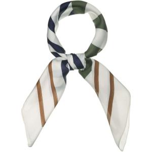 imageAllegra K 70cm Stripe Print Square Scarves Kerchief Neck Head Scarf Neckerchief Headband for LadiesGreen