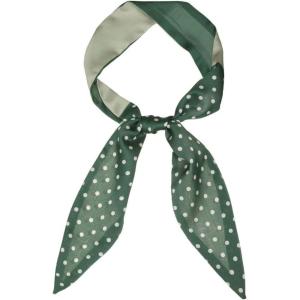 imageAllegra K Chic Polka Dots Women Neckerchief Skinny Scarves Hair Band Ribbon for Bag AccessoryGreen Small Dot