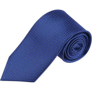 imageAllegra K Classic Solid Color Formal Necktie Plaid Ties for MenRoyal Blue