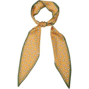 imageAllegra K Ladies Fashion Skinny Scarves Hair Band Ribbon Bag Accessory NeckerchiefYellow Leaf