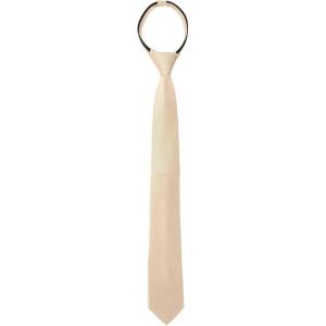 imageAllegra K Mens Skinny Pretied Solid Color Zipper Ties Neck Adjustable Strap Wedding Groom TieChampagne