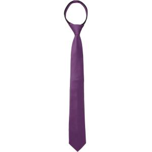 imageAllegra K Mens Skinny Pretied Solid Color Zipper Ties Neck Adjustable Strap Wedding Groom TieDeep Purple