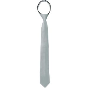 imageAllegra K Mens Skinny Pretied Solid Color Zipper Ties Neck Adjustable Strap Wedding Groom TieGray