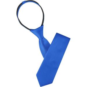 imageAllegra K Mens Skinny Pretied Solid Color Zipper Ties Neck Adjustable Strap Wedding Groom TieRoyal Blue