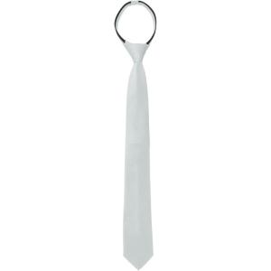 imageAllegra K Mens Skinny Pretied Solid Color Zipper Ties Neck Adjustable Strap Wedding Groom TieSilver Gray