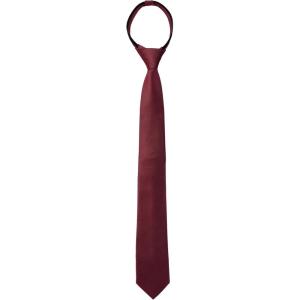 imageAllegra K Mens Skinny Pretied Solid Color Zipper Ties Neck Adjustable Strap Wedding Groom TieWine Red