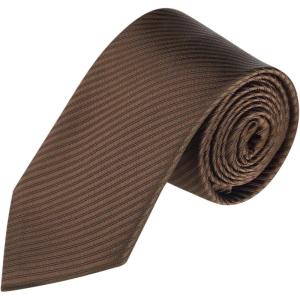 imageAllegra K Mens Solid Color Selftied Stripes Textured Wide Tie Neck Wedding Formal TiesChocolate