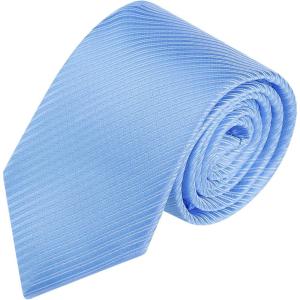imageAllegra K Mens Solid Color Selftied Stripes Textured Wide Tie Neck Wedding Formal TiesDeep Sky Blue