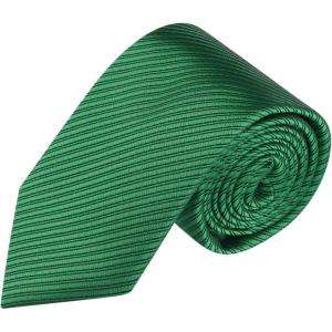imageAllegra K Mens Solid Color Selftied Stripes Textured Wide Tie Neck Wedding Formal TiesGreen