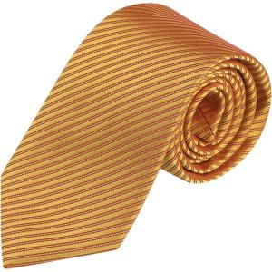 imageAllegra K Mens Solid Color Selftied Stripes Textured Wide Tie Neck Wedding Formal TiesOrange Yellow