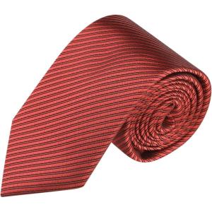 imageAllegra K Mens Solid Color Selftied Stripes Textured Wide Tie Neck Wedding Formal TiesRed