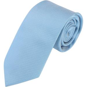 imageAllegra K Mens Solid Color Selftied Stripes Textured Wide Tie Neck Wedding Formal TiesSky Blue