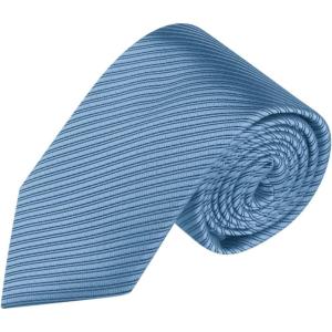 imageAllegra K Mens Solid Color Selftied Stripes Textured Wide Tie Neck Wedding Formal TiesSteel Blue